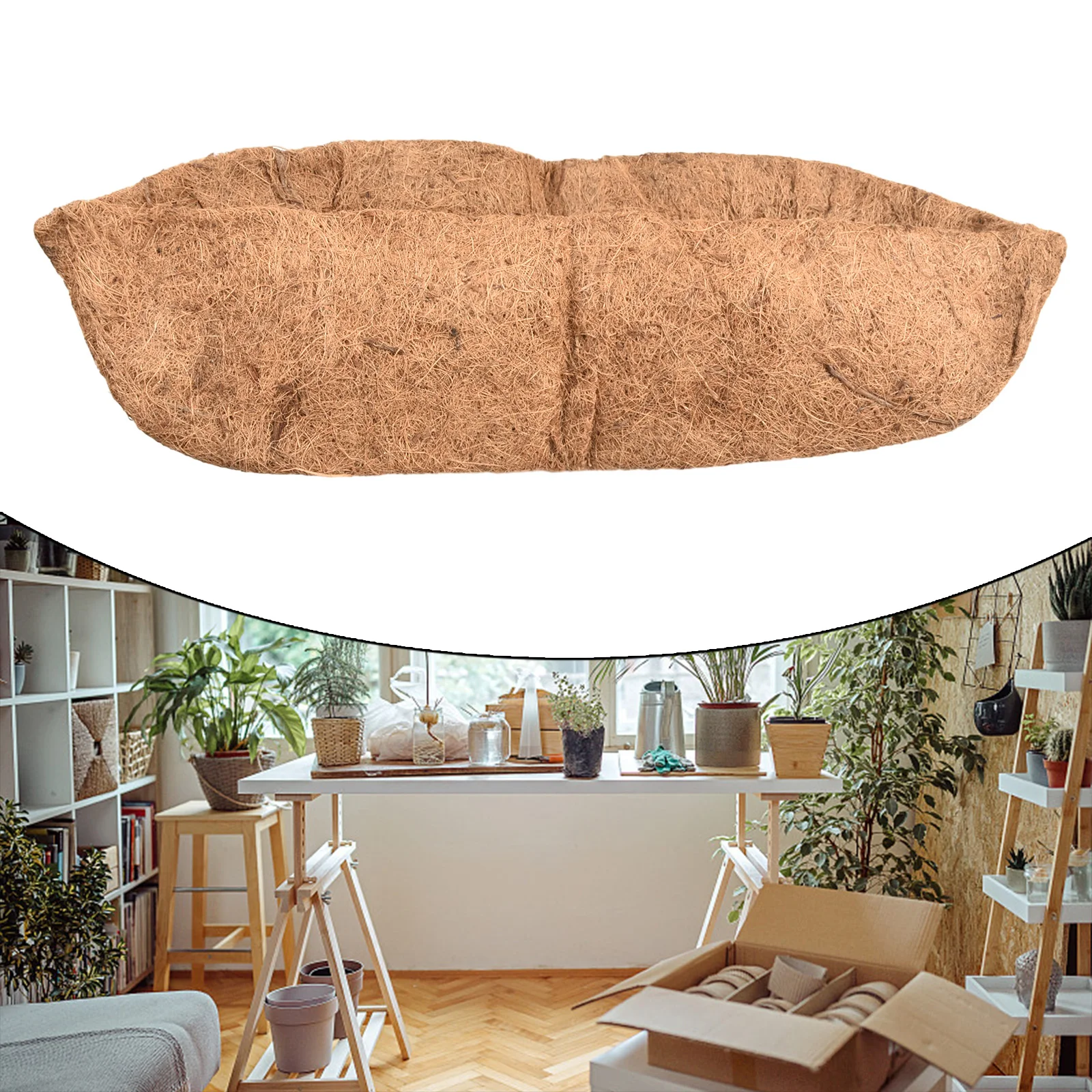 

Basket Coconut Coco Liner Trough Coco Liner Fiber Goods Hanging Inserts Liner Natural Replacement High Quality