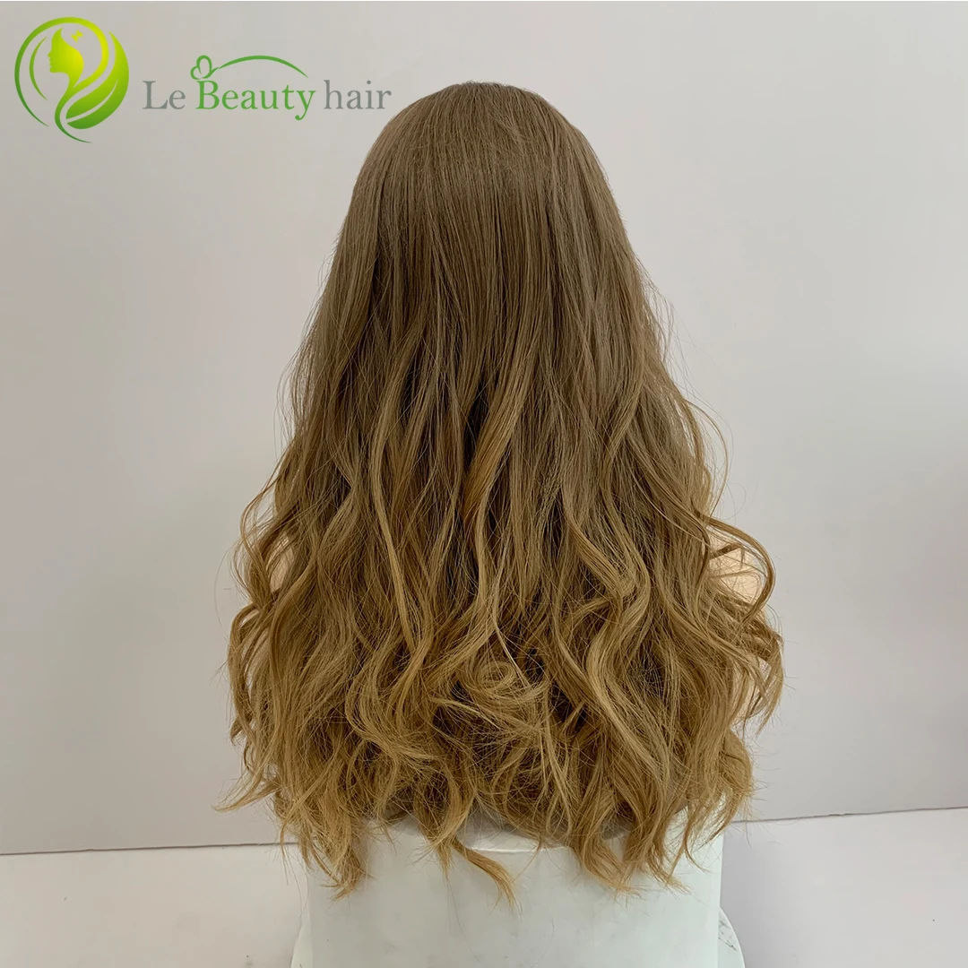 Lebeauty European Blonde Human Hair Swiss Lace Top Jewish Wigs Kosher Wigs Natural Wave With Baby Hair