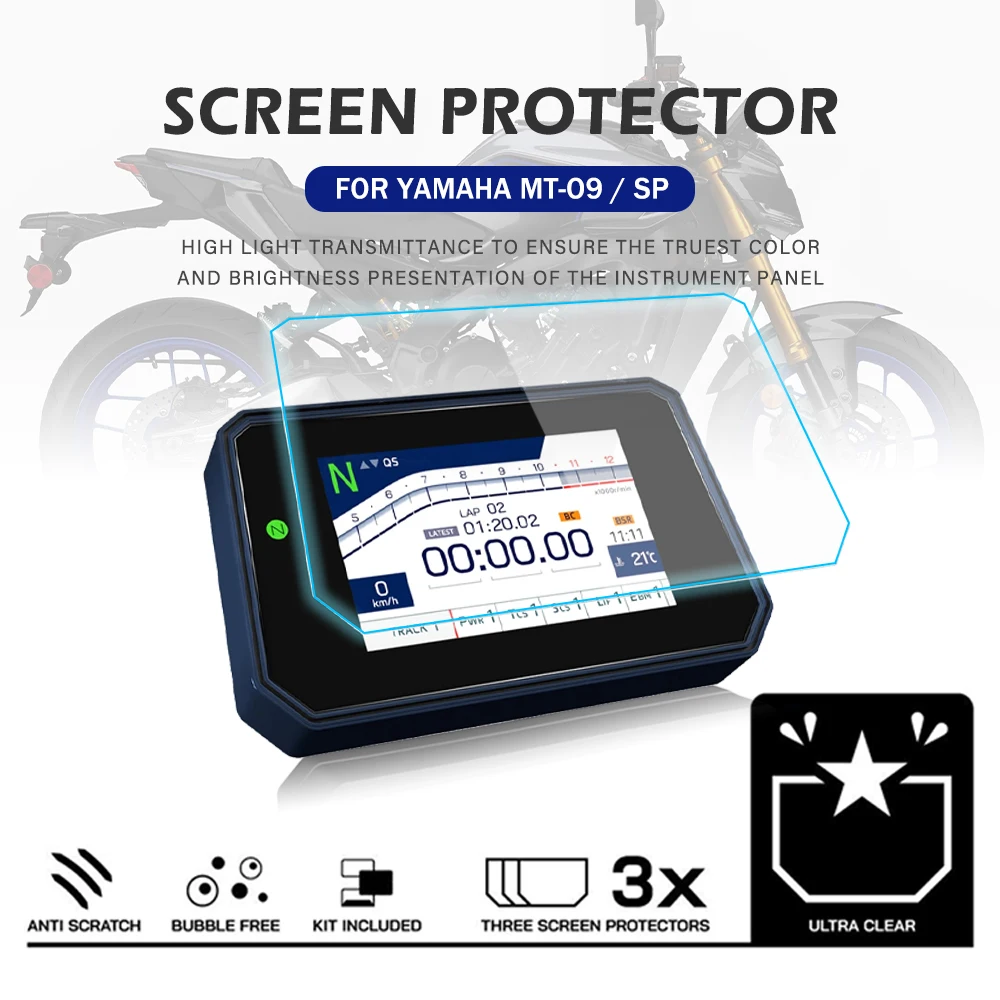Yamaha MT-09 MT 09SP Motorcycle Accessories Scratch Cluster Screen Dashboard Protection Instrument Film motorcycle screen protector