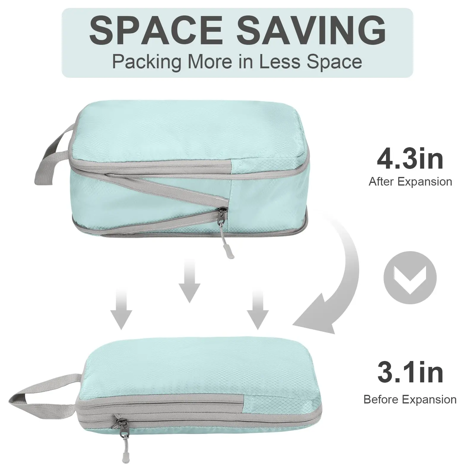 Compression Packing Cubes – Lightweight Space-Saving Travel Organizer Set