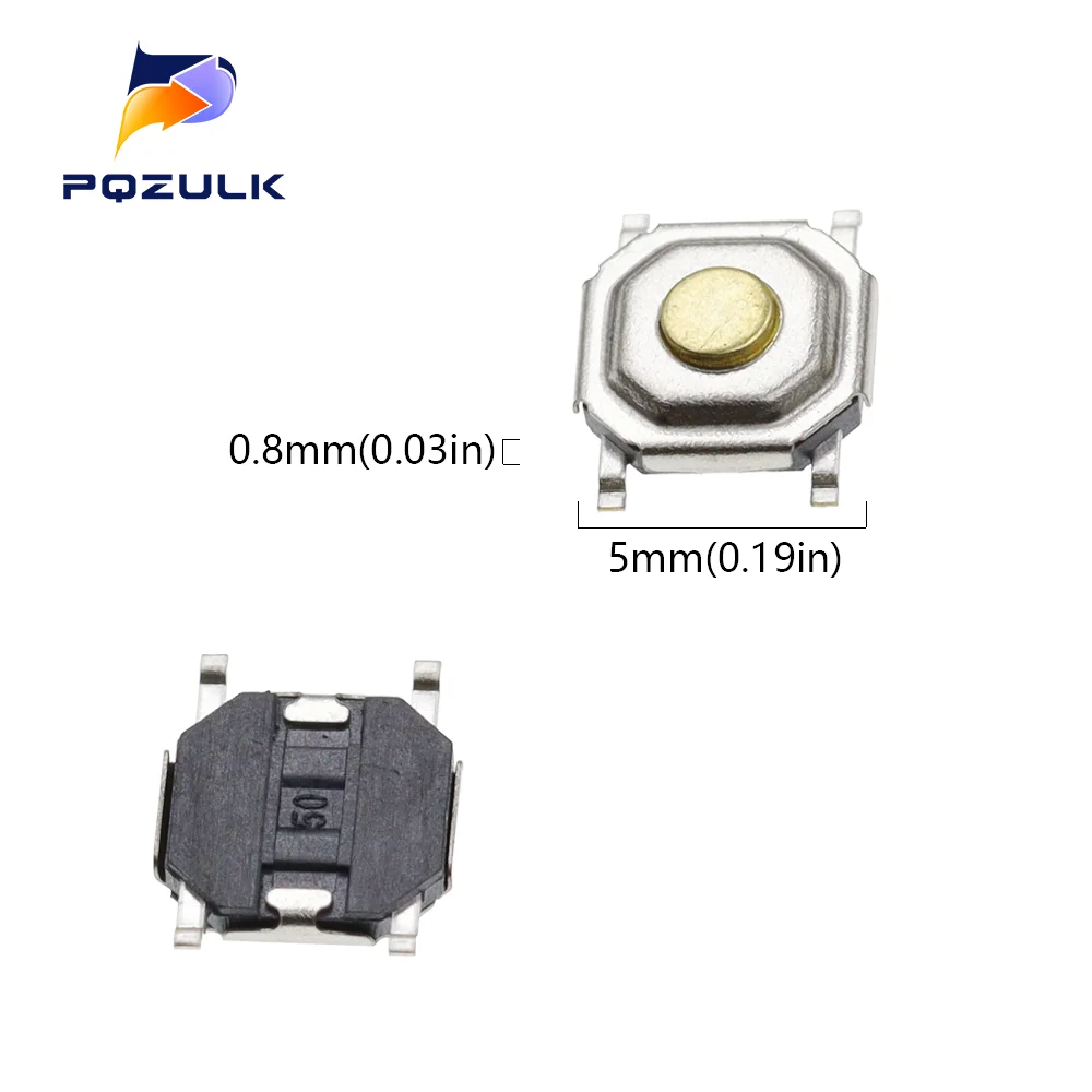 100 Interruttori Tattili 4 Pin 6x6x4.3mm - Momentanei Verticali Per PCB, Neri - Foto 3