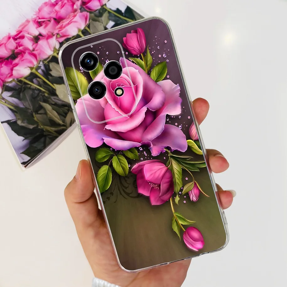 Floral Transparent Soft Silicone Phone Case - Protective Bumper