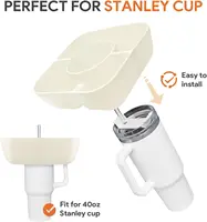 Snack Bowl With Cover For Stanley 40oz Tumbler With Handle Silicone Snack Tray Snack Ring For Stanley Cup Accessories 2