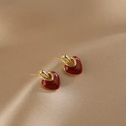 Elegant Pearl Heart Hoop Earrings - Luxury Women's Jewelry Trend 2024 (HE22987-1)