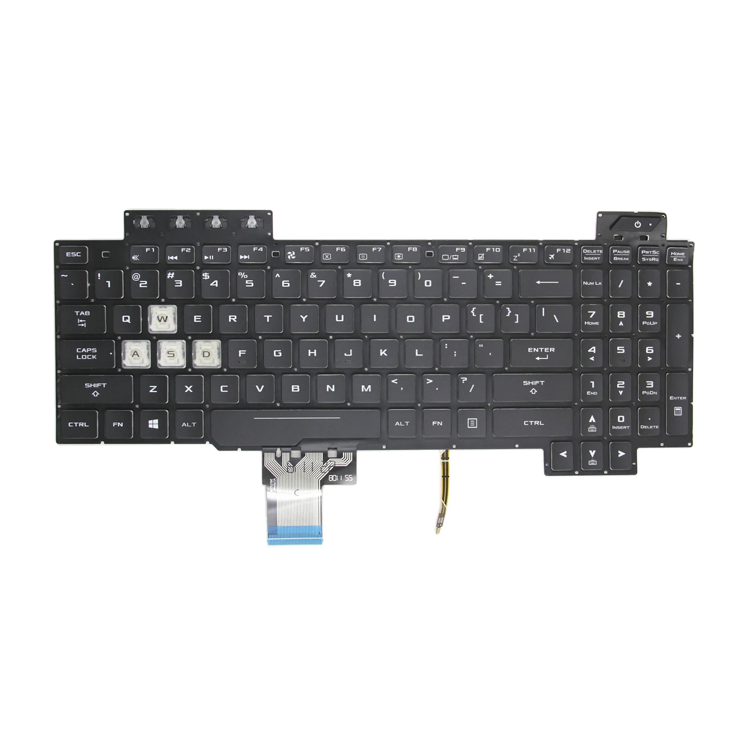 Teclado dos Eua para Asus Tuf Fx80 Fx86 Fx95 Fx505 Fx504 Fx705 Zx80g Fz80 Fx80g Gl703g Inglês Laptop Teclado Retroiluminado 100 Novo - Imagem 3