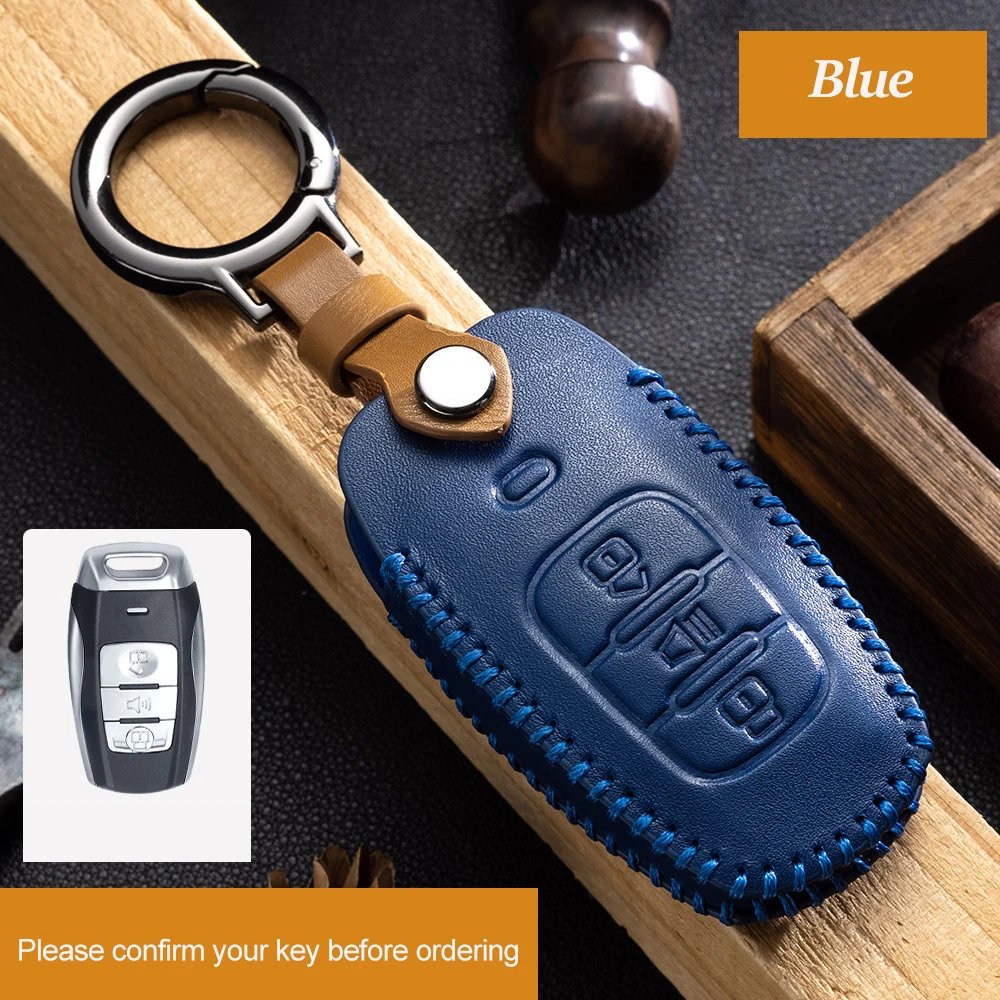

Genuine Leather Car Key Case Cover for Haval Jolion H2S H4 H7 H9 H6 H6 Coupe H6S F5 F7 F7X M6 H8 Dargo H2 Great Wall GWM