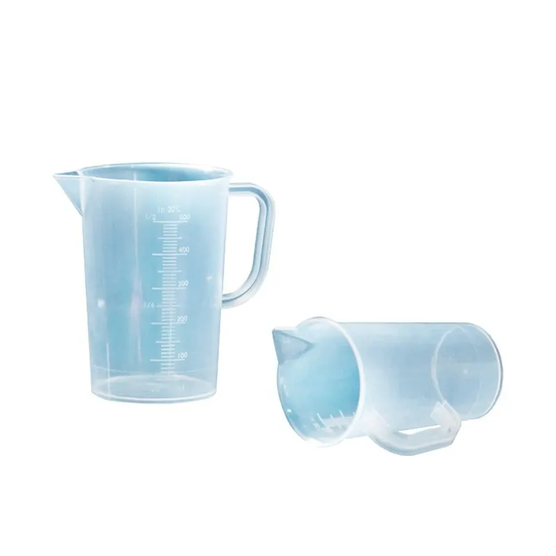 Laboratory Tool Plastic Measuring Cup 500ml Large Cylinder Graduated Measuring Container Handle Pour Spout Plastic Measuring Cup