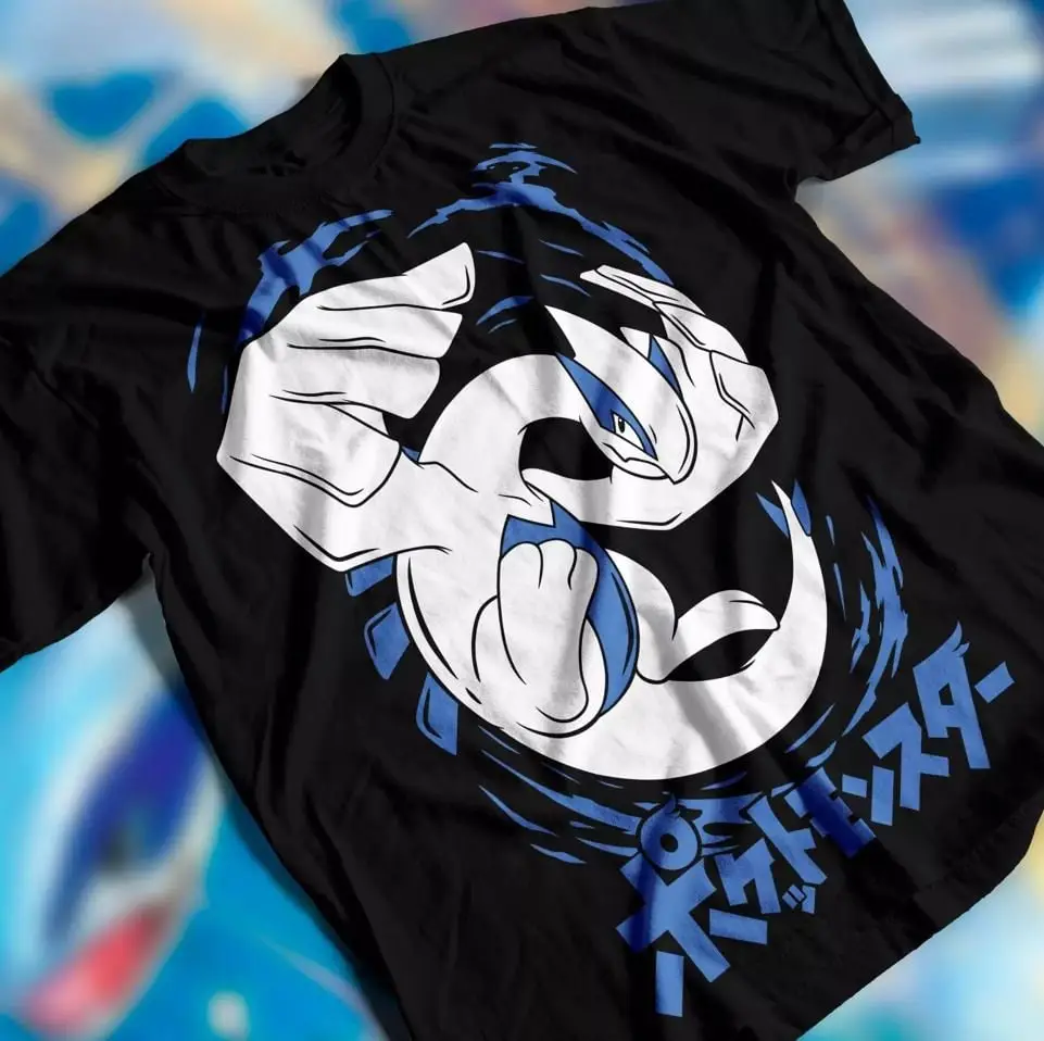 Maglietta Per Videogiochi Lugia Tee Anime Giapponese