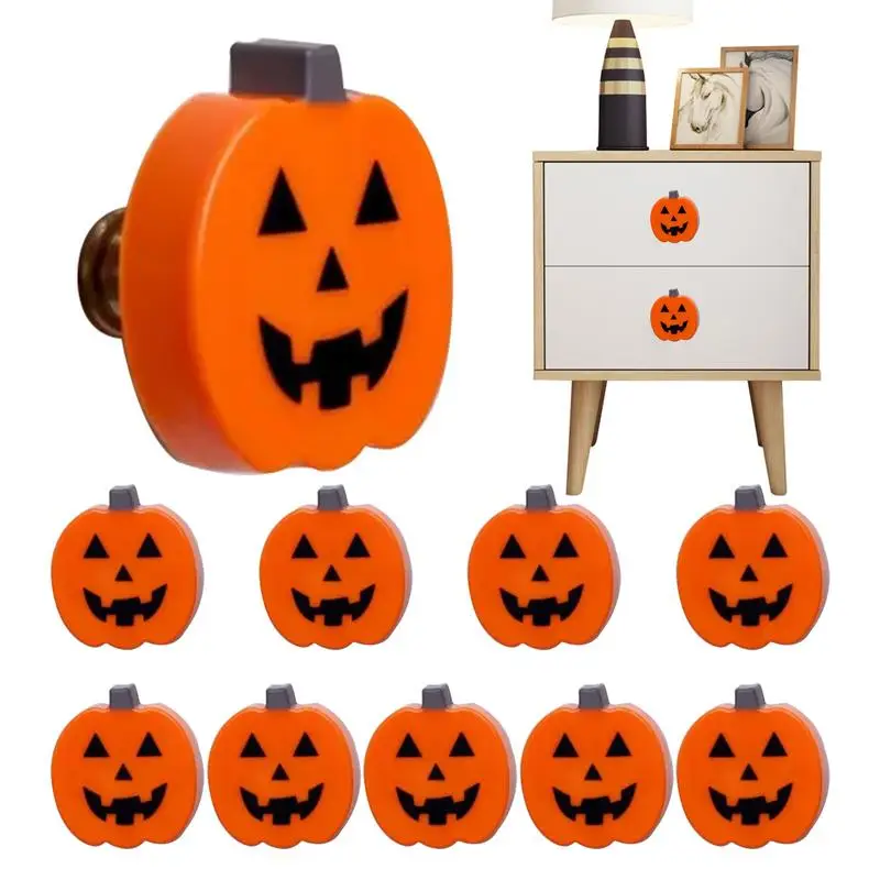 10 Pack Dresser Hand Cover Pumpkin Door Knobs Reusable Knobs For Dresser Drawers Door Drawer Pulls Halloween Decorations