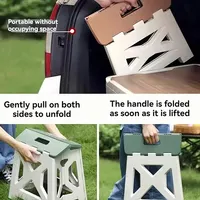 Tabouret pliant portatif extérieur portatif pour un usage domestique, changement de chaussures multifonctionnel, tabouret de pêche de loisirs Simple et léger 3