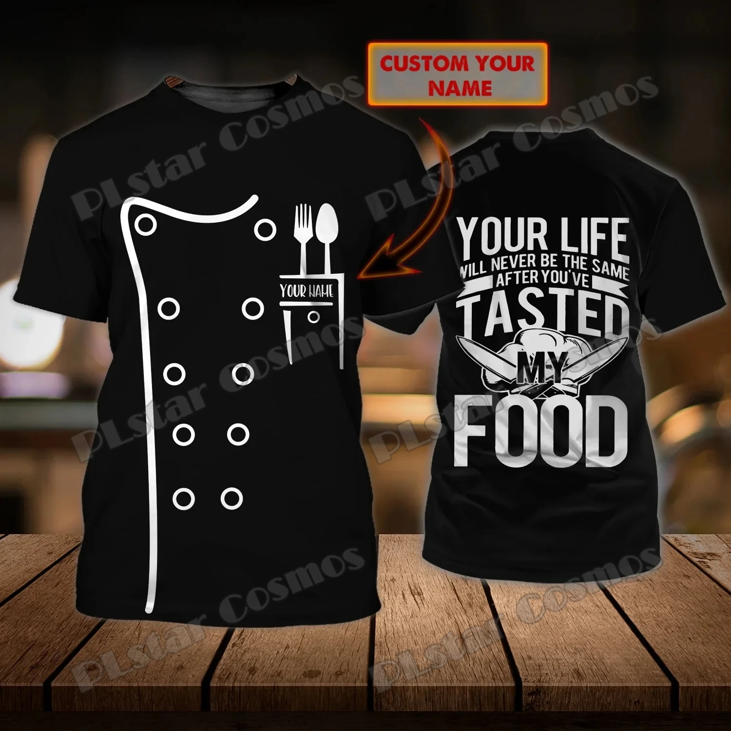PLstar Cosmos Master Chef Custom Name 3D All Over Bedrucktes Herren-T-Shirt Sommer Unisex Casual T-Shirt Geschenk für Master Chef DW250 – Detail 11