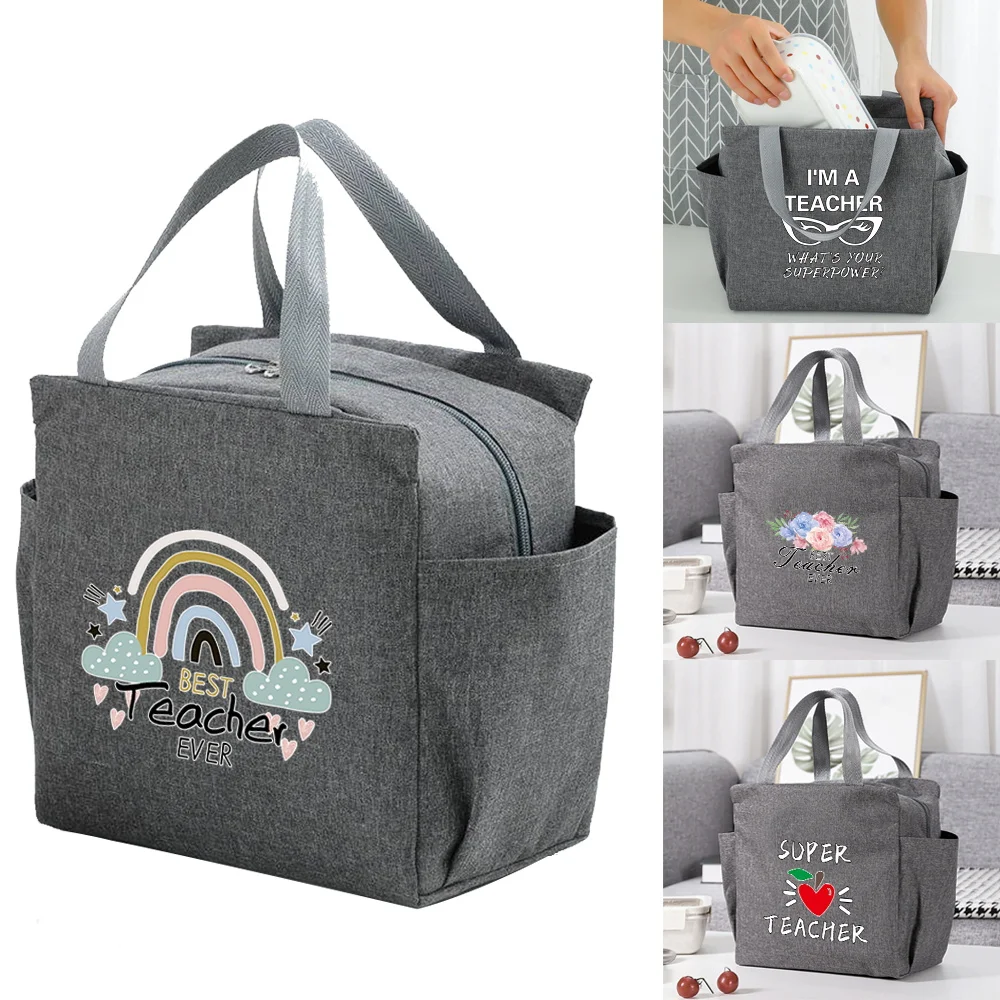 Teacher Series Printed Insulated Lunch Bags Multifunction Dinner Box Cooler Bag Portable Picnic Large Capacity Thermal Food Pack funny science scientist resuable box multifunction chemistry chemical elements thermal cooler food insulated lunch bag kid