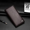 BISON DENIM Cowskin Long Purse For Men Wallet Business Men's Thin Soft Genuine Leather Wallet Card Holder Coin Purse N4470&N4391 2