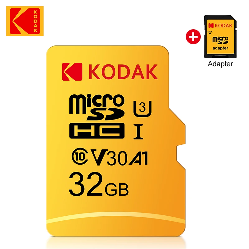 Kodak U3 마이크로 sd 카드 16GB 32GB 64GB 128GB SDXC/SDHC 클래스 10 플래시 메모리 카드, 마이크로 sd 32gb sdcard 스마트 폰용 10 개