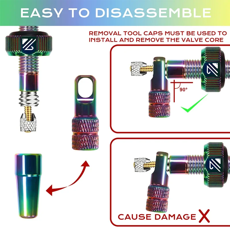Bicycle Tubeless Valve Bicycle Valve 40mm 44mm 55mm 60mm F/V Road Bicycle Rim Valve Aluminum Alloy