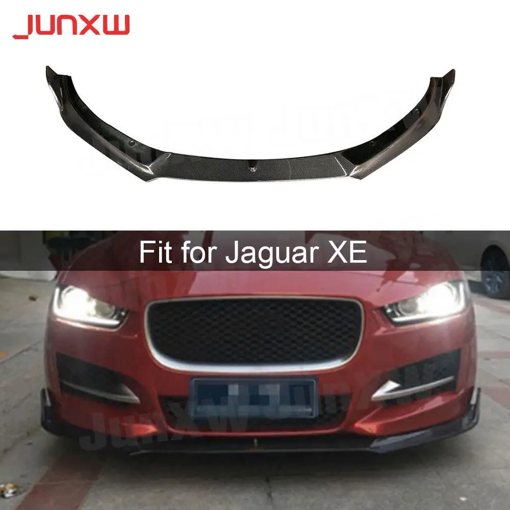 

Carbon Fiber Front Chin Lip Spoiler for Jaguar XE Sedan 4 Door 2015 2016 2017 2018 C Style Head Bumper Protector Car Styling