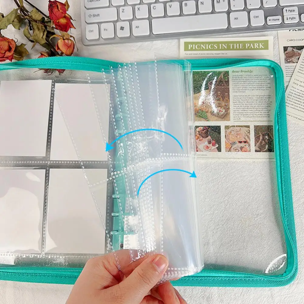 5Pcs A5 Card Sleeves Binder Sheets Photo Album Dustproof Clear View Card Sleeves Binder Sheets Waterproof Photo Protector 5 pieces a5 clear pvc card holder soft water resistant protector sleeves supermarket hanging price listing paper holder frame