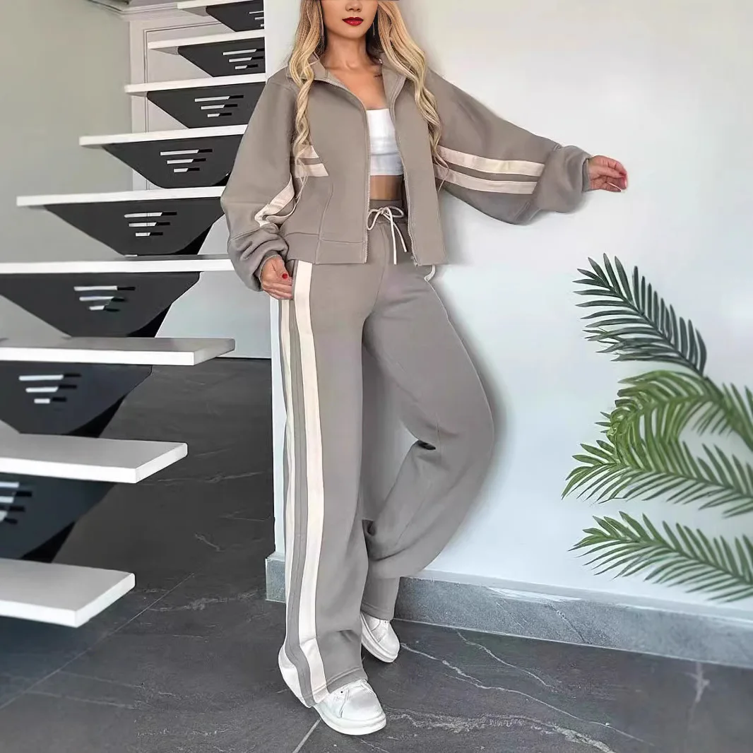 Women Hooded Tracksuit Sports 2 Pieces Set Sweatshirts Pullover Hoodies Pants Suit Home Sweatpants Trousers Outfits 2026 3