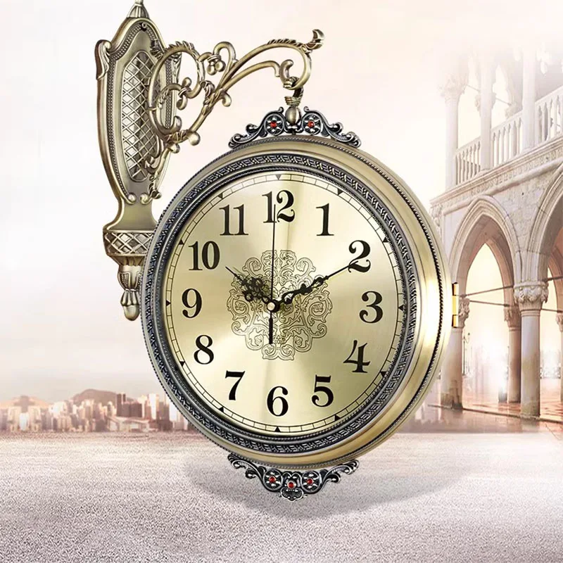 Vintage Quiet Wall Clock Battery Digital Clock Decor Home Antique