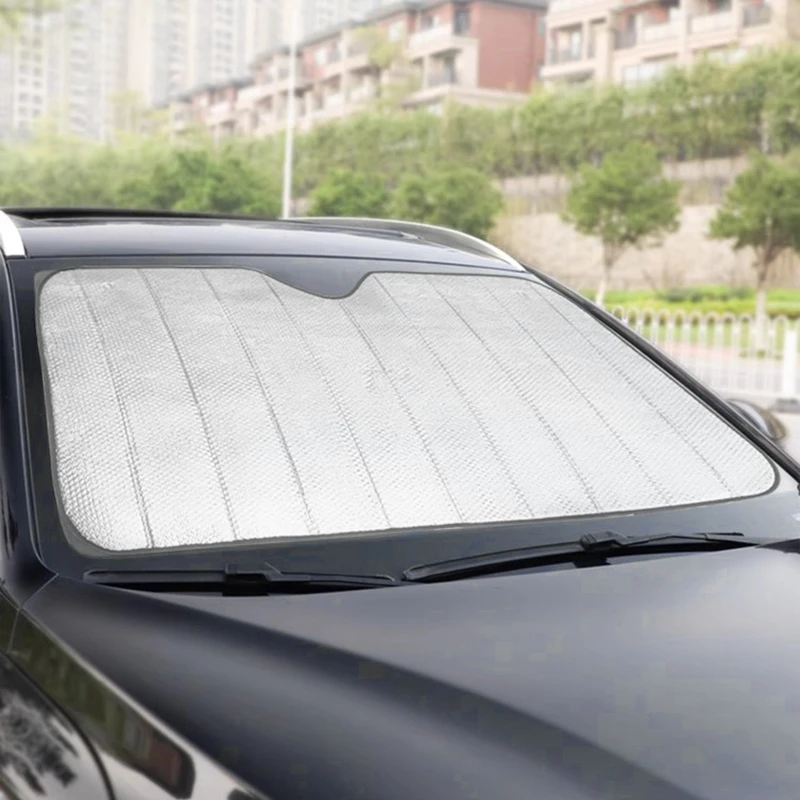 Car Sunshade Car Window Sun Shade Car Front Window Cover Anti-UV Protection Front Rear Windshield Block Windscreen Cover Auto Accessories