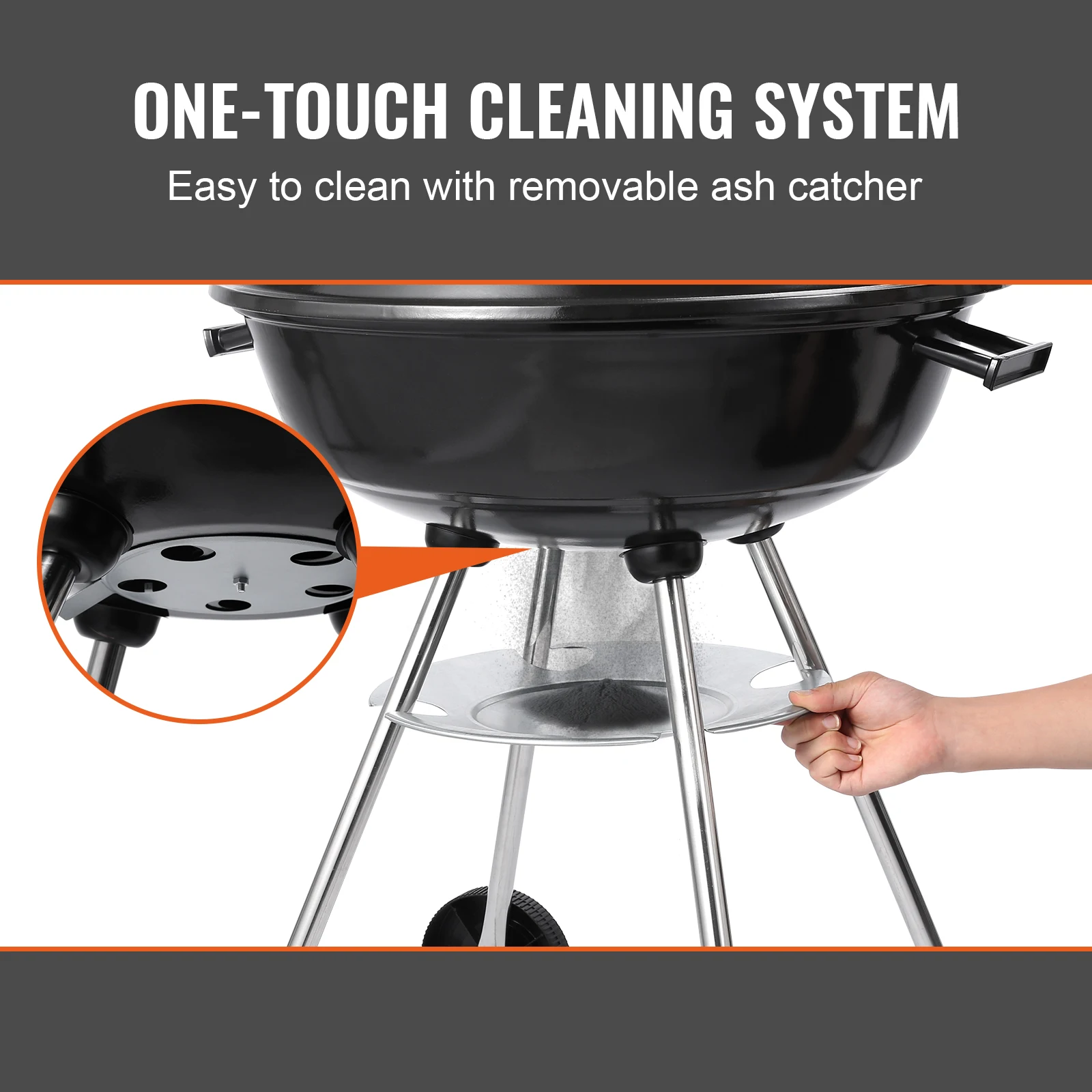 VEVOR Outdoor BBQ Portable Grill Apple Shape Charcoal Grilled Barbecue Heating Stove Multifunction Camping Picnic BBQ Oven