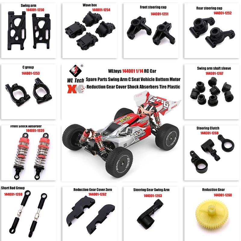 

Поворотный кронштейн 144001 автомобиля, модель wlигрушки 1/14, амортизатор, седло типа C