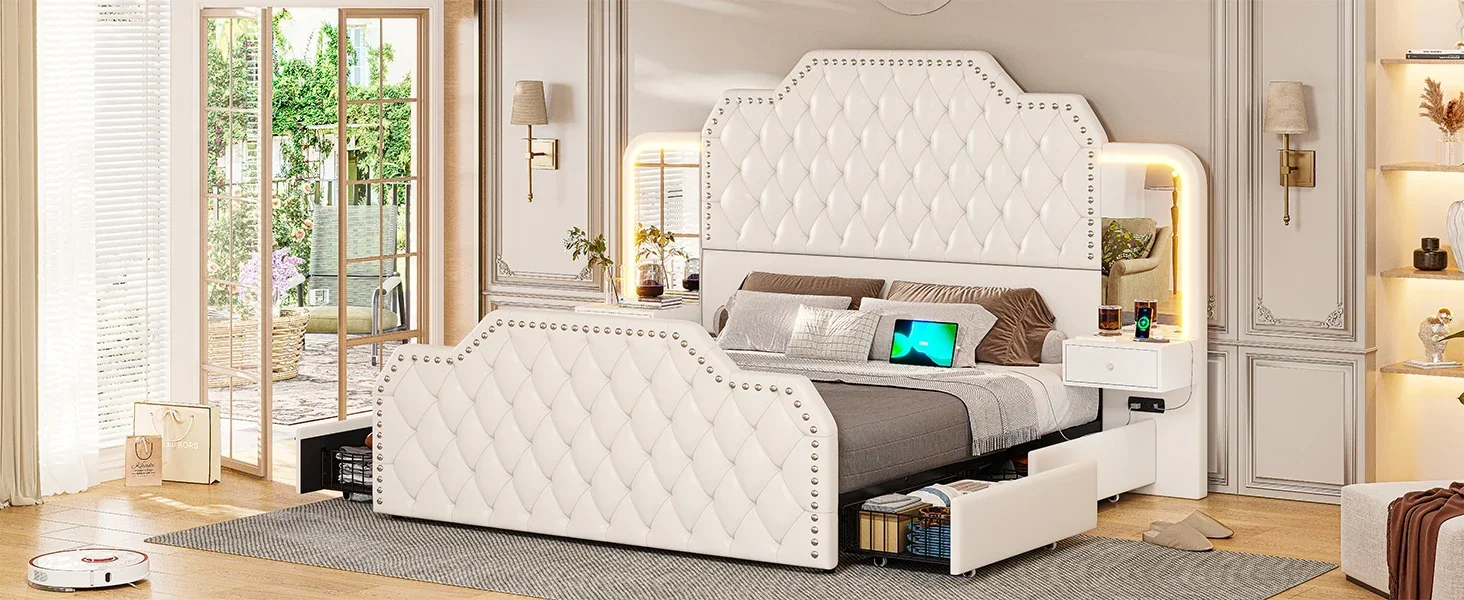 bed frame with storage