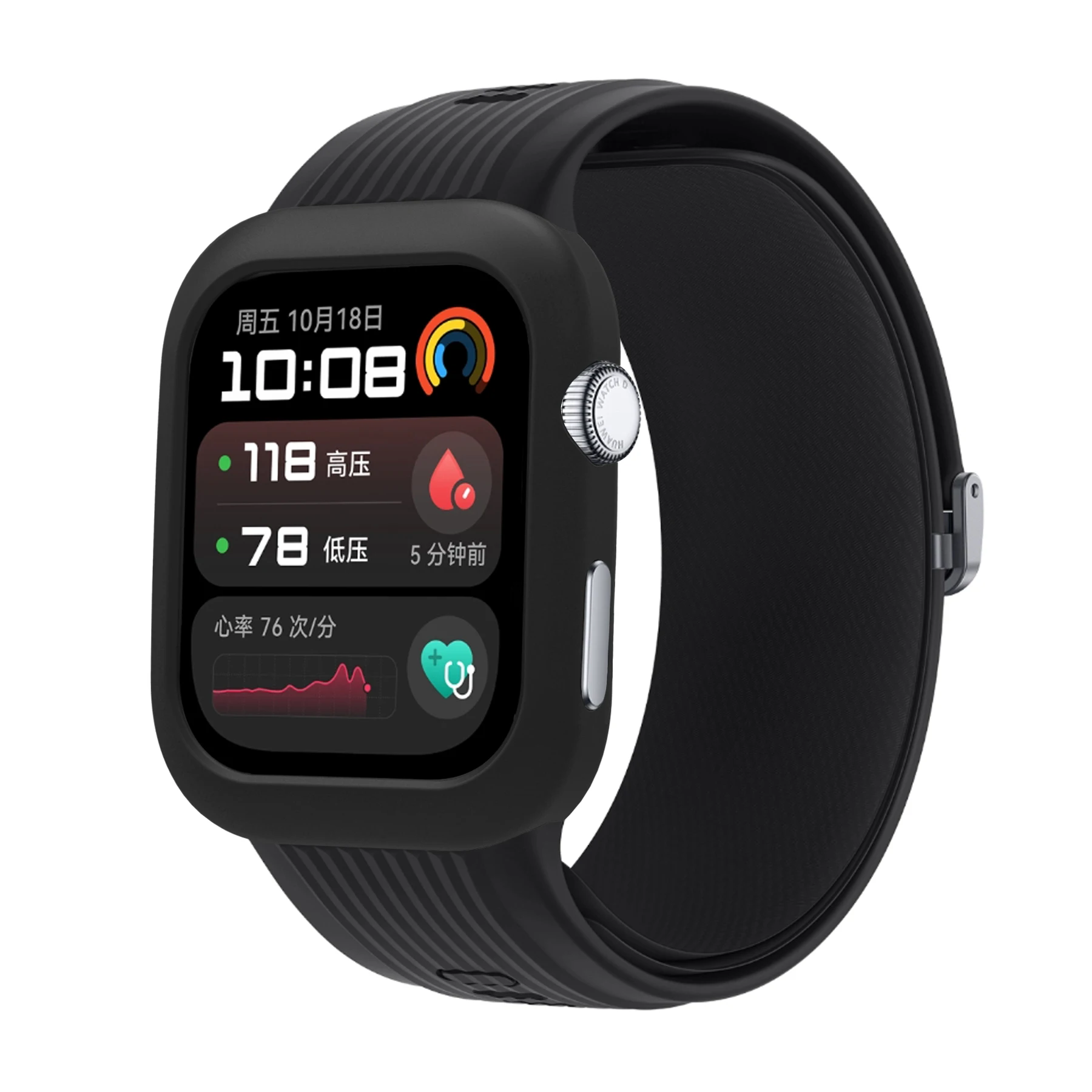 Soft Silicone Case Cover for Smartwatch - Shockproof Protector Shell with Hollow Design