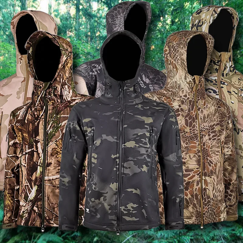 

Outdoor sports tactics plus fleece thickened coat men's thermal top