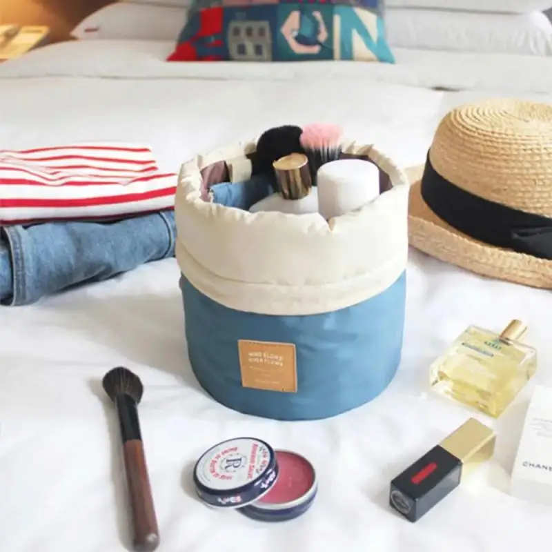 

Travel Large Capacity Cosmetic Bag Travel Set Wash Bag Outdoor Waterproof Storage Bag Cylinder Wash Bag Makeup Home Organizer