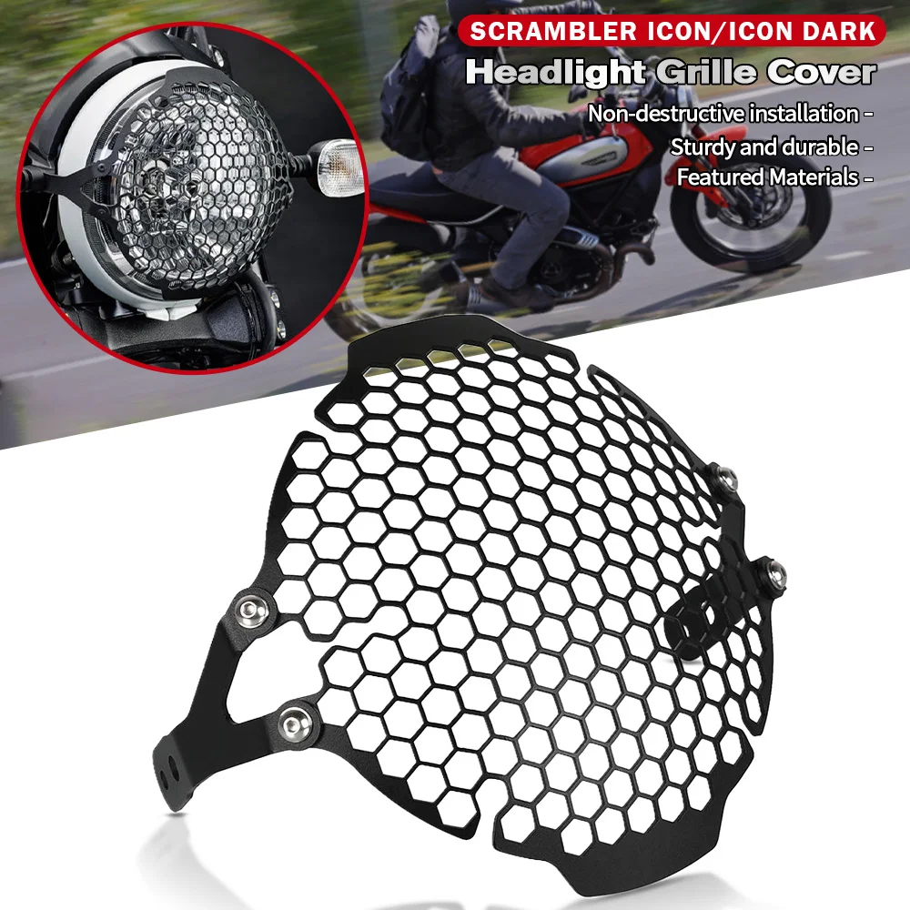 

motorcycle modified parts Headlight Guard Protector Grille Grill Cover For Ducati Scrambler 800 Scrambler800 2015 2016 2017 2018