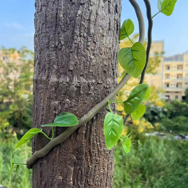 Simulazione artificiale Corteccia di albero Adesivo corteccia autoadesivo Copertura per piante in gomma Pianta finta fai da te Tubo dell'acqua Colonna Blocco Decorazione da parete 6