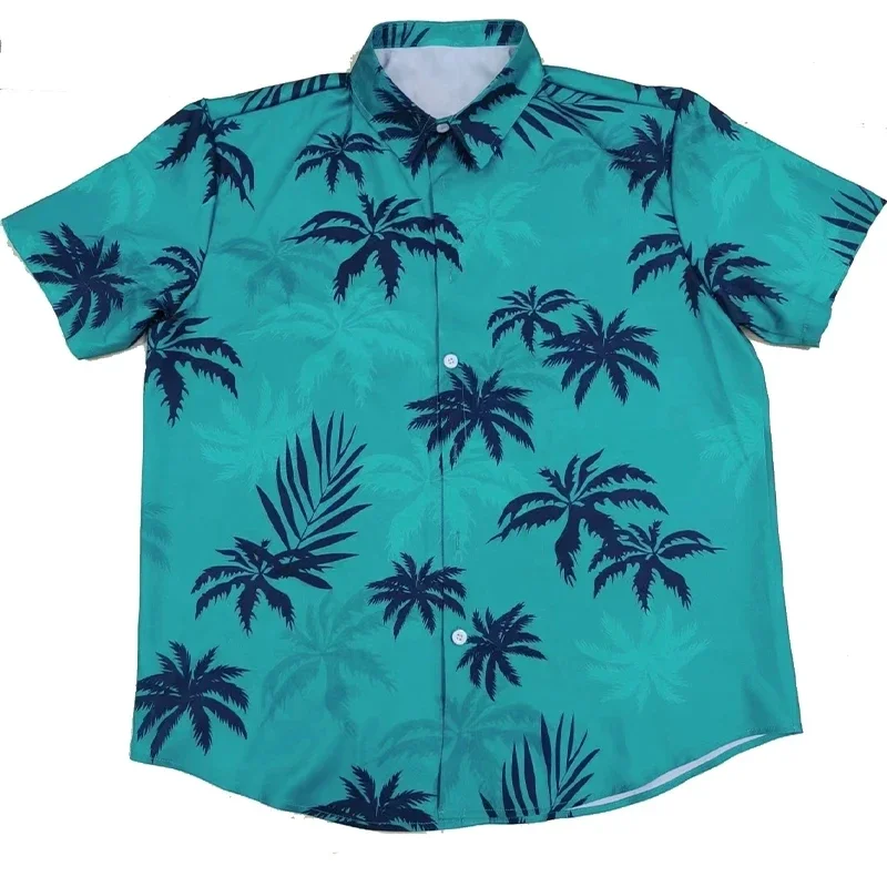 2025 Summer Animal Crane Men Hawaiian Shirt 3d Plant Shirt For Men Flower Print Plus Size Hawaiian Shirts Beach Flower Shirt 5xl 4