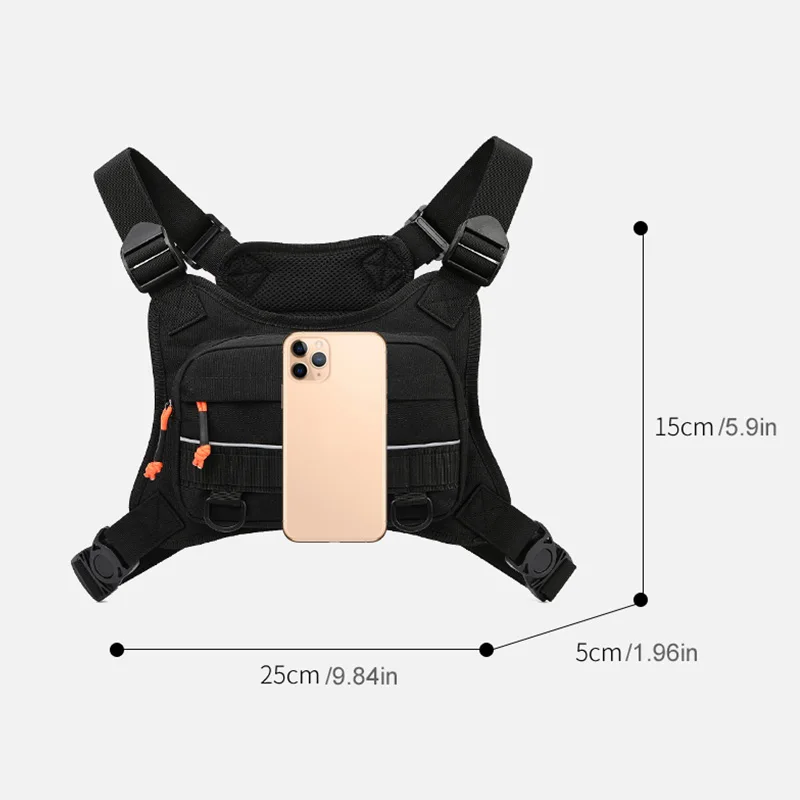 Nylon Chest Bag for Men Running Hiking Cycling Outdoor