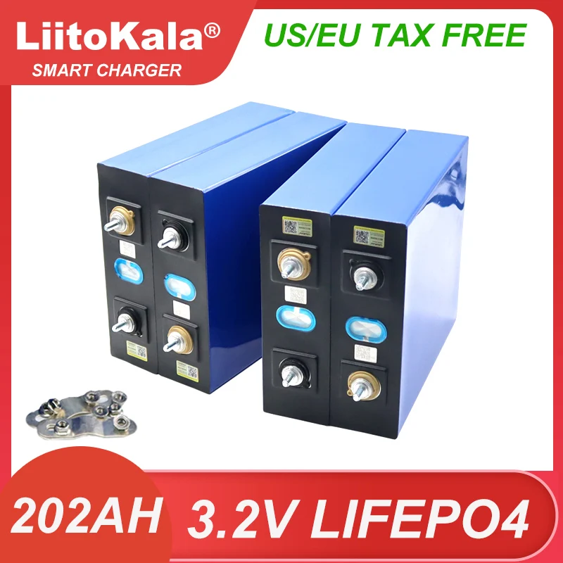 

LiitoKala 3.2V 202Ah LiFePO4 Battery 3.2v Lithium iron phosphate batteries For RV Campers Golf Cart Off-Road Solar Wind TAX FREE