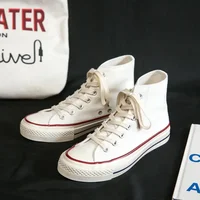 High-Top Canvas Shoes Women's Style Spring Summer New Fashion Student Versatile Flat Heel Comfortable Breathable Casual Shoes