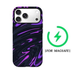 Neon Purple Swirl Magnetic Tough Phone Case - iPhone 17 (FC)
