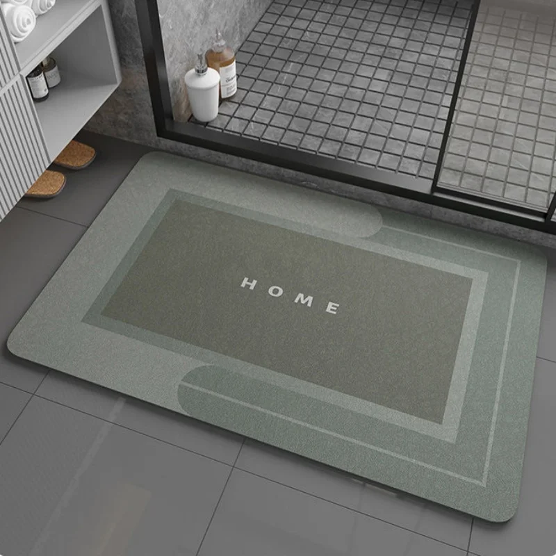 Floor mat 1pc 40*60cm Super Absorbent Floor Mat For Bathroom Non Slip Fast Drying Soft Carpet Shower Tub Outdoor Doormat