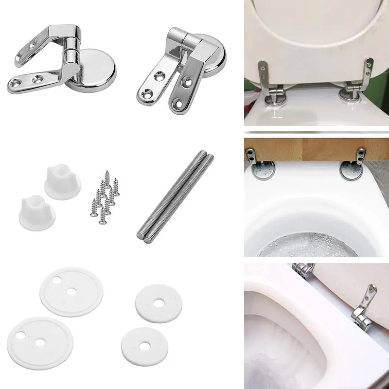 ZincAlloyToiletCoverFasteniesToiletLidHingeConnectorMounting
