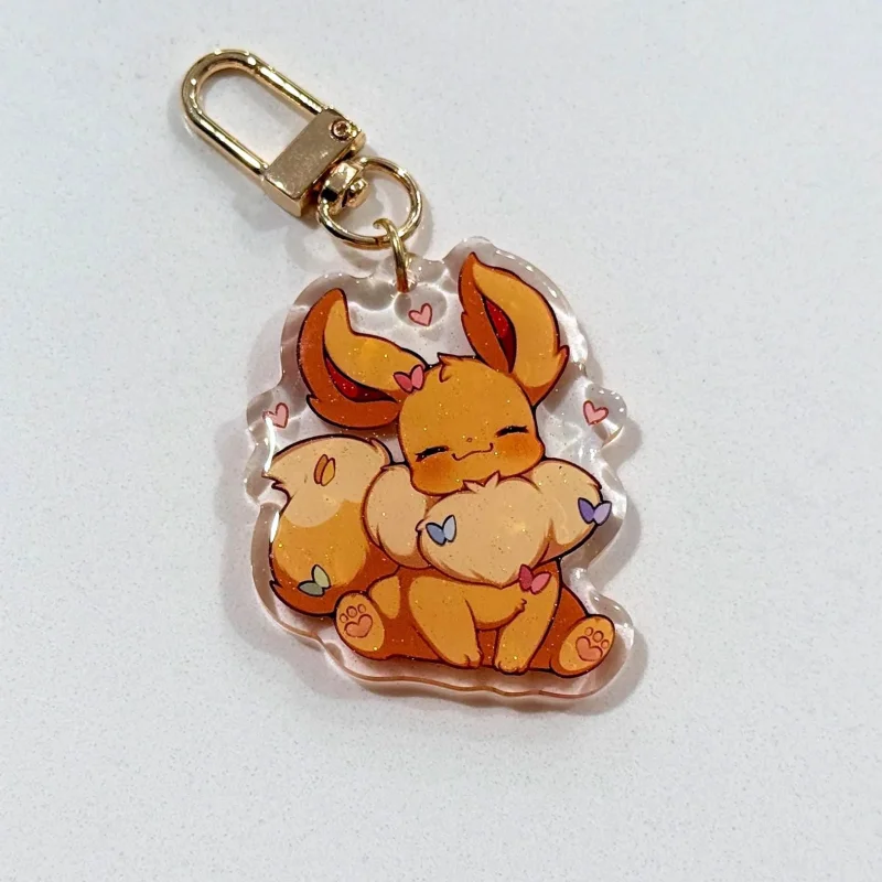 Acrylic Anime Art Display Keychain with Palkia, Charizard, Blastoise, Miraidon, and Eevee – Perfect Gift!