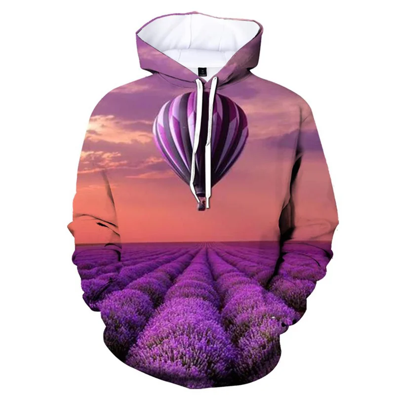 thumbnail image 1 of Sudadera con capucha de globo aerostático con estampado 3D para hombre, sudadera informal de moda de manga larga con patrón colorido, sudaderas holgadas, 1 of 5