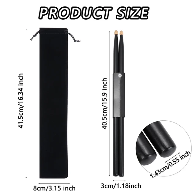 Bacchette Per Batteria Legno Acero 5A - Impugnatura Antiscivolo Per Drummers - Foto 4