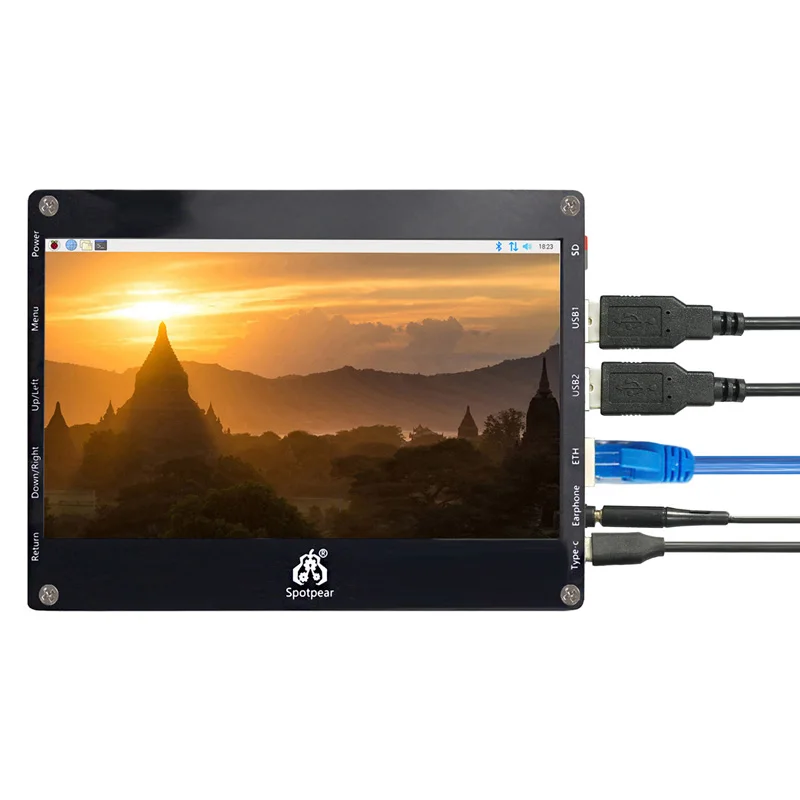 Raspberry Pi Zero 2W  7 ġ LCD DIY º ǻ ġ ũ ÷, RJ45 USB 