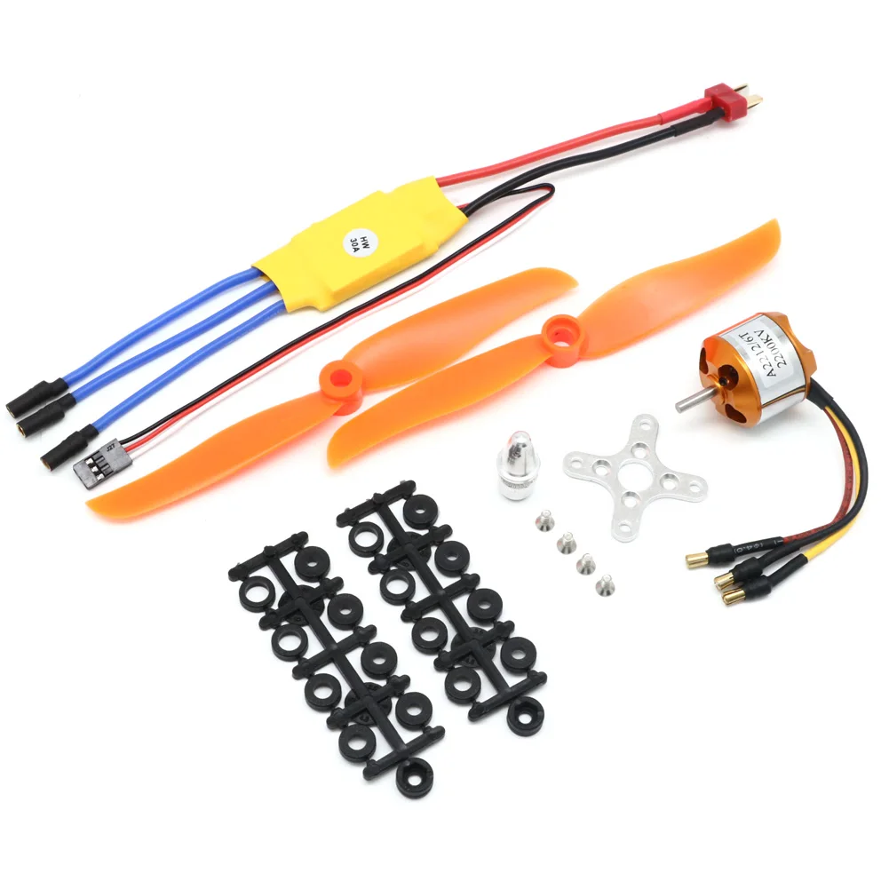 A2212 2212 2200KV Brushless Motor 30A ESC Motor 6035 Propeller SG90 9G Micro Servo for RC Fixed Wing Plane Helicopter