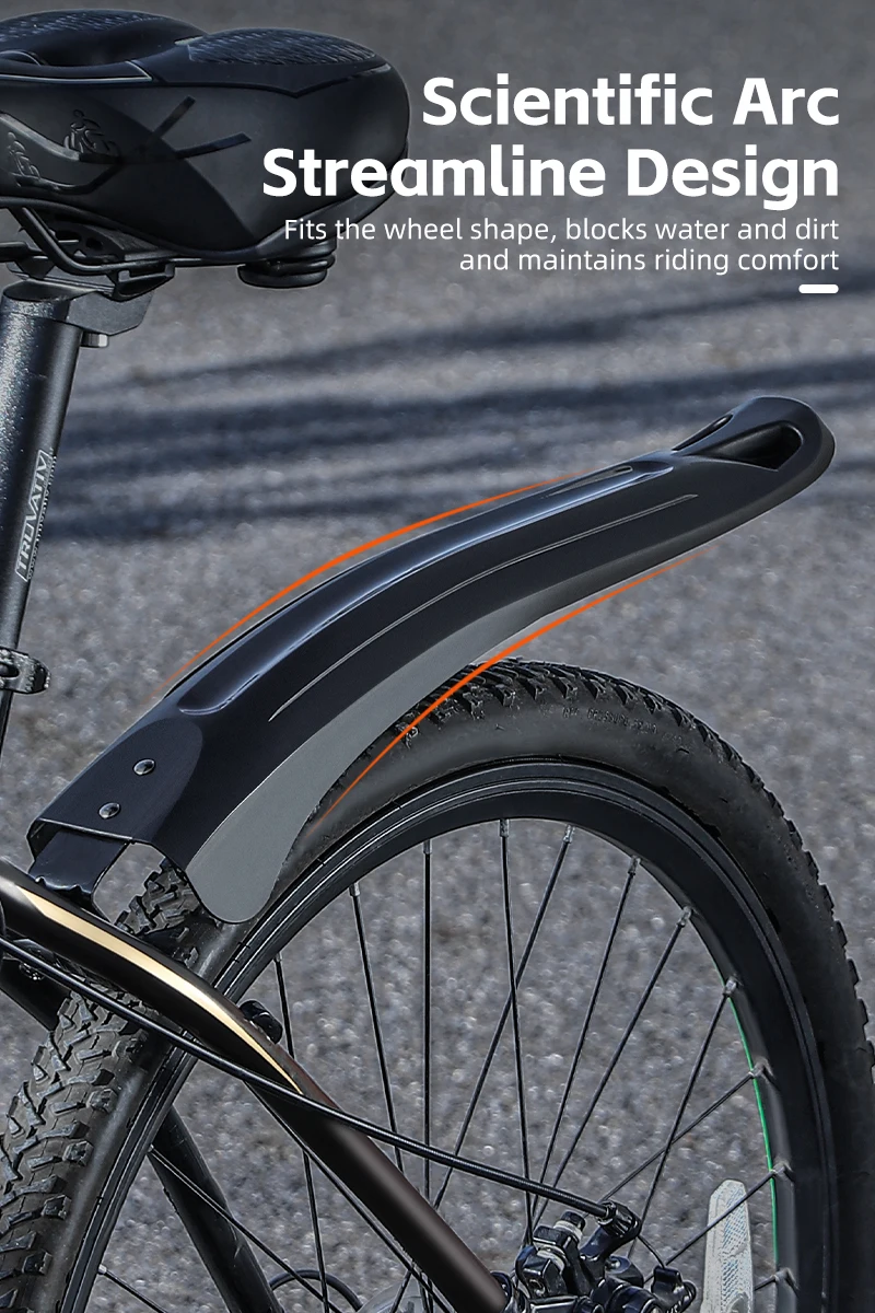 Description Picture 6 of itemWEST BIKING Road Bike Fenders Bicycle Front Rear 26/27.5/29 Inch Bike Wheel Mudguard Shock Widened Splash Protector Bicycle Part