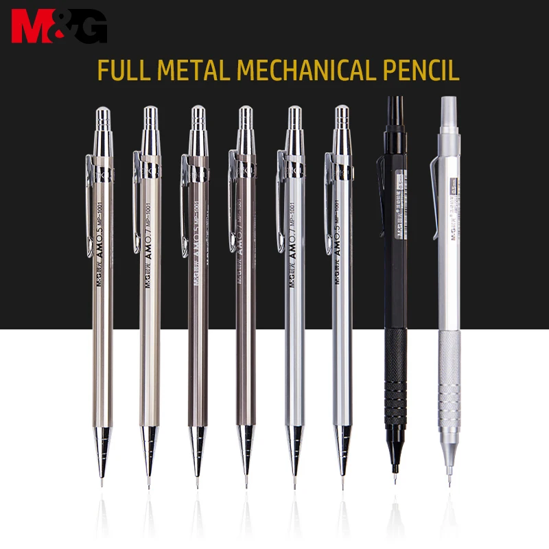 M&G Full Metal Mechanical Pencil Set With 0.3, 0.5, 0.7, 2.0mm