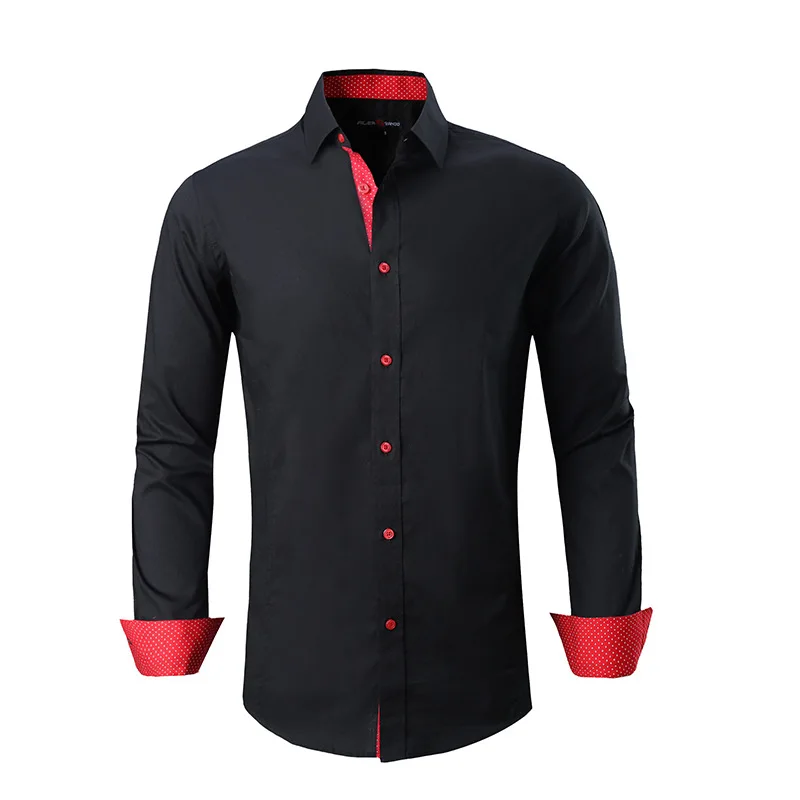 

2023 New Fall and Winter Business Shirts Long-sleeved Fashion High-grade European and American Hot Men