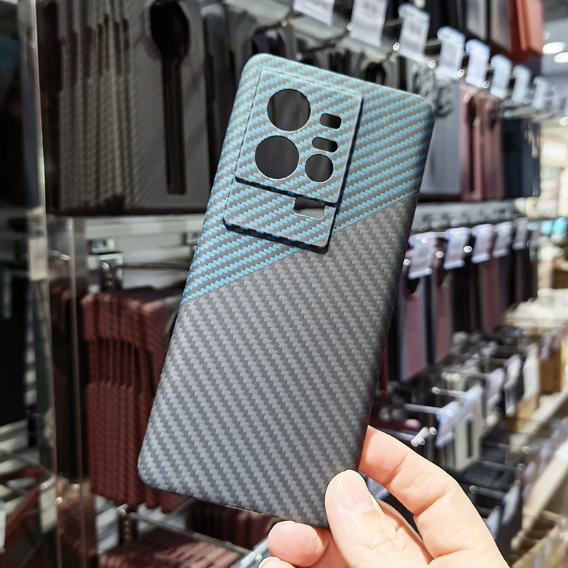

ZXKE case for Vivo IQOO11 iqoo11Pro thin and light attributes aramid fiber material smart cover carbon fibre phone shell