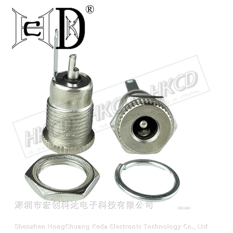 5pcs DC 소켓 DC099 환경 친화적인 스레드 방수 5.5*2.1/2.5 DC 암 소켓 10A 고전류 DC 전원 소켓