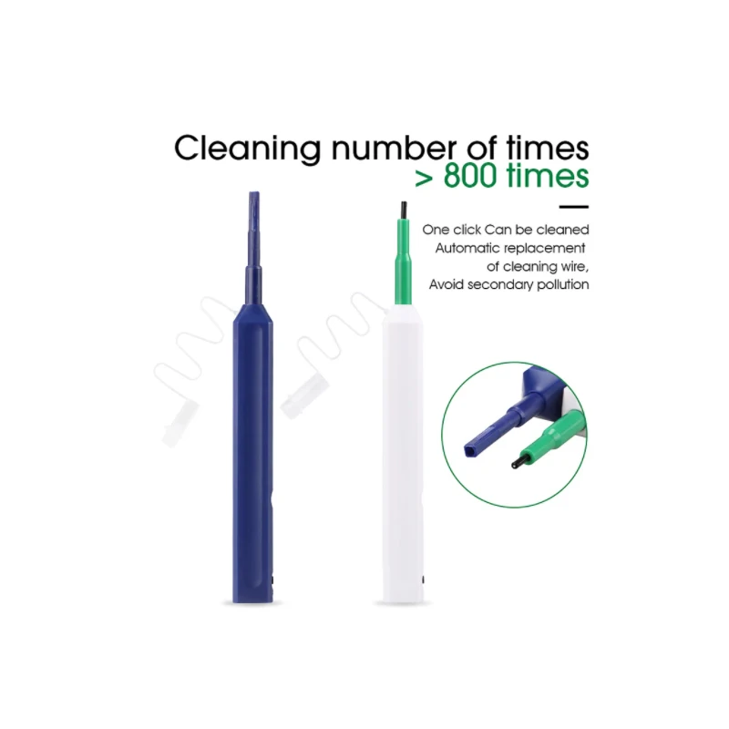 5 PCS 1.25mm 2.5mm LC SC FC ST One Click Optic Fiber Cleaner Pen Connectors Adapters and Ferrules 800 times Cleaning